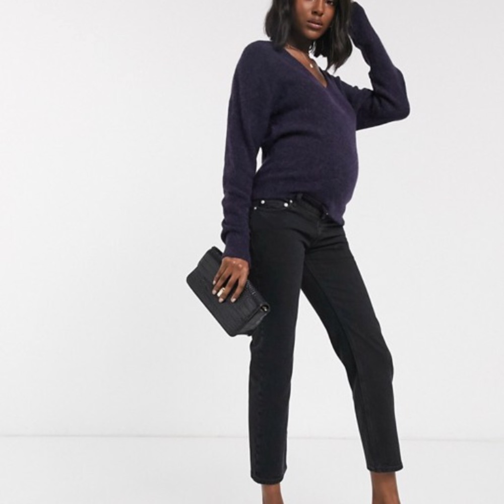 ASOS Maternity Jean in black with over the bump